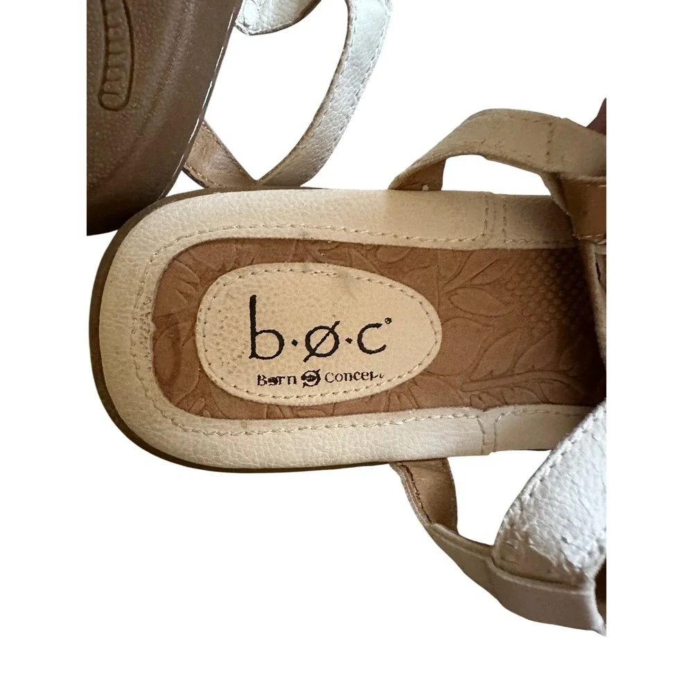 BOC Born Concept Strappy‎ Sandals Comfort Casual Adjustable White 9M
